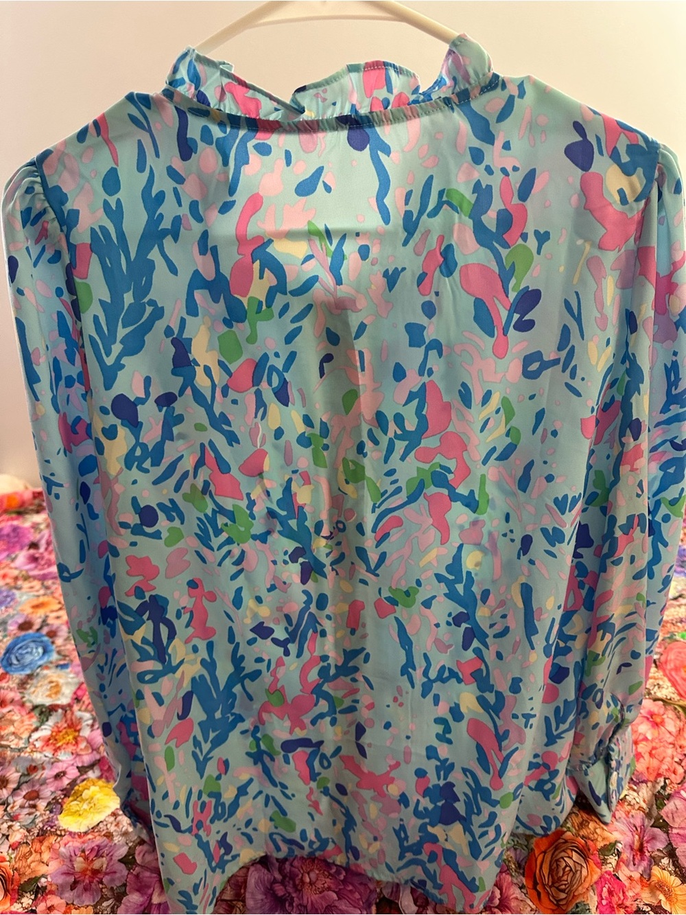 Vibrant Modern Boho Buttonup Blouse